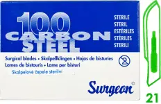 8099_CEPELKY SKALPELOVE SURGEON C. 21 STERILNI 100 KS